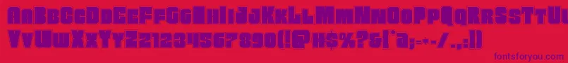 Funkmachineacad Font – Purple Fonts on Red Background