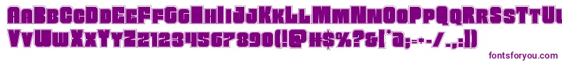 Funkmachineacad Font – Purple Fonts on White Background
