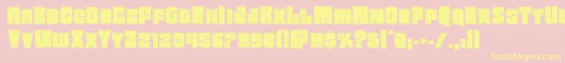 Funkmachineacad Font – Yellow Fonts on Pink Background