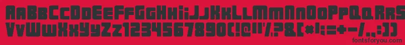 UrbanConstructedRegular Font – Black Fonts on Red Background