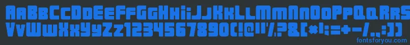 UrbanConstructedRegular Font – Blue Fonts on Black Background