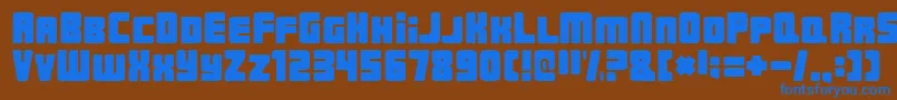 UrbanConstructedRegular Font – Blue Fonts on Brown Background