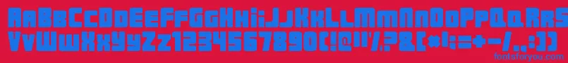 UrbanConstructedRegular Font – Blue Fonts on Red Background