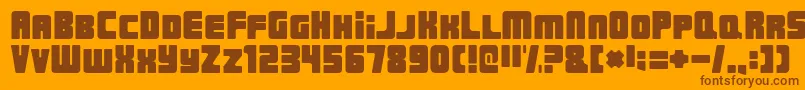 UrbanConstructedRegular Font – Brown Fonts on Orange Background