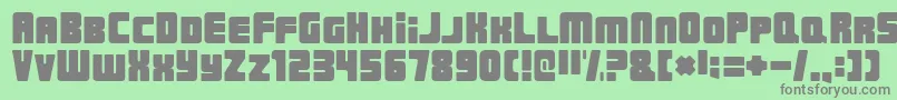 UrbanConstructedRegular Font – Gray Fonts on Green Background