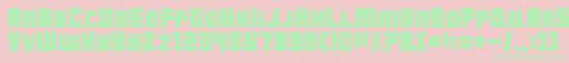 UrbanConstructedRegular Font – Green Fonts on Pink Background