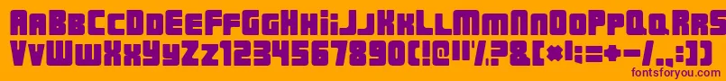 UrbanConstructedRegular Font – Purple Fonts on Orange Background