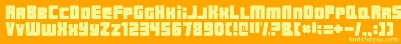 UrbanConstructedRegular Font – Yellow Fonts on Orange Background