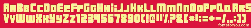 UrbanConstructedRegular Font – Yellow Fonts on Red Background