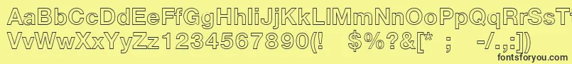 HelveticaLt75BoldOutline Font – Black Fonts on Yellow Background