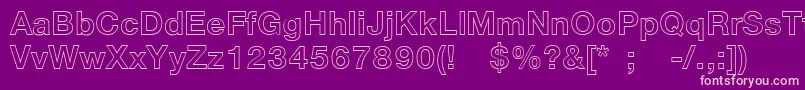 HelveticaLt75BoldOutline Font – Pink Fonts on Purple Background