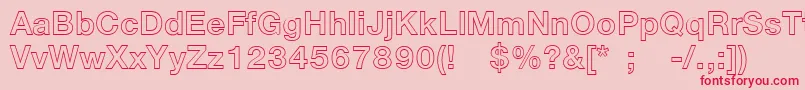 HelveticaLt75BoldOutline Font – Red Fonts on Pink Background