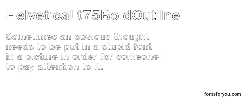 HelveticaLt75BoldOutline -fontin tarkastelu