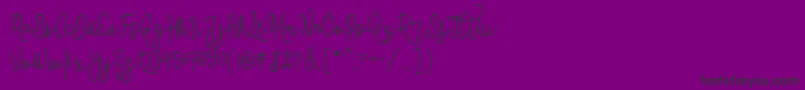 ContentoScriptFree-Schriftart – Schwarze Schriften auf violettem Hintergrund