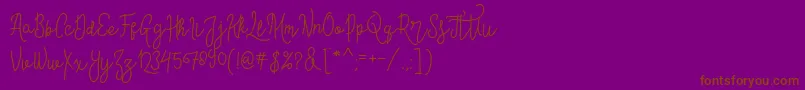 En savoir plus sur la police ContentoScriptFree Police ContentoScriptFree – polices brunes sur fond violet