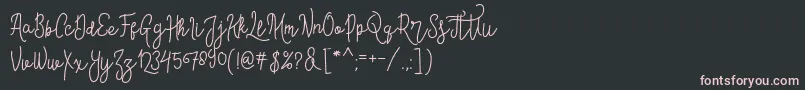 ContentoScriptFree Font – Pink Fonts on Black Background