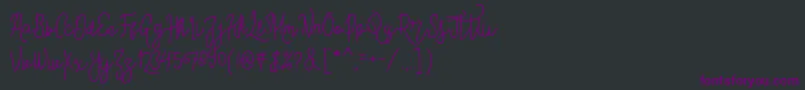 ContentoScriptFree Font – Purple Fonts on Black Background
