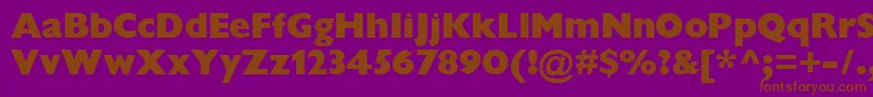 GillSansExtraBoldDisplay Font – Brown Fonts on Purple Background