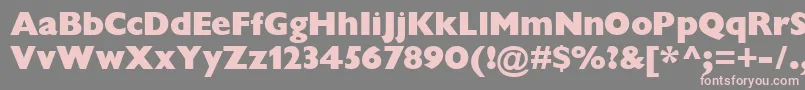 GillSansExtraBoldDisplay Font – Pink Fonts on Gray Background