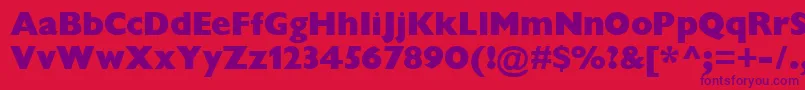 GillSansExtraBoldDisplay Font – Purple Fonts on Red Background