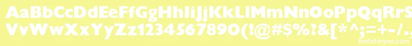 GillSansExtraBoldDisplay Font – White Fonts on Yellow Background