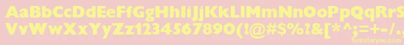 GillSansExtraBoldDisplay Font – Yellow Fonts on Pink Background