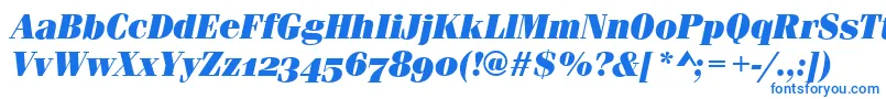 Шрифт FerraraOsfUltraItalic – синие шрифты