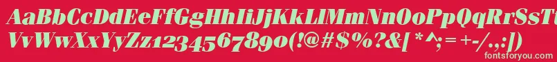 More about FerraraOsfUltraItalic Font FerraraOsfUltraItalic Font – Green Fonts on Red Background