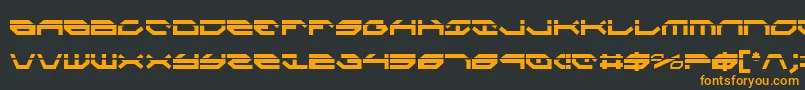 フォントTaskforcelc – 黒い背景にオレンジの文字