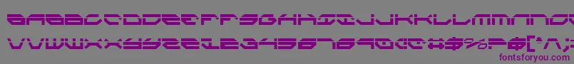 フォントTaskforcelc – 紫色のフォント、灰色の背景