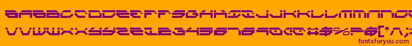 Taskforcelc-Schriftart – Violette Schriften auf orangefarbenem Hintergrund