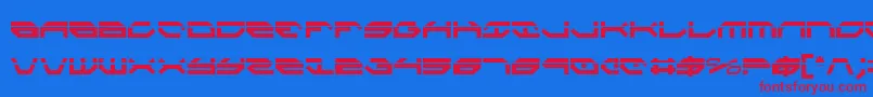 Czcionka Taskforcelc – czerwone czcionki na niebieskim tle