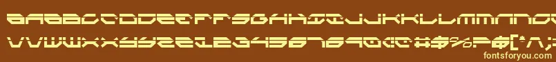 Taskforcelc-fontti – keltaiset fontit ruskealla taustalla