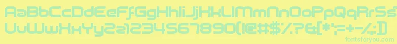 PicklePushing Font – Green Fonts on Yellow Background
