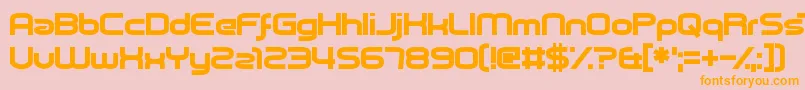 PicklePushing Font – Orange Fonts on Pink Background