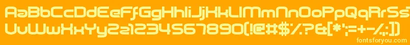 PicklePushing Font – Yellow Fonts on Orange Background