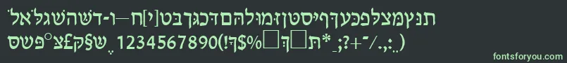 Шрифт CabalosskRegular – зелёные шрифты на чёрном фоне
