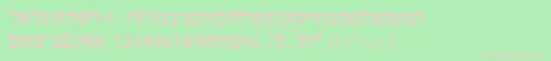 フォントCabalosskRegular – 緑の背景にピンクのフォント