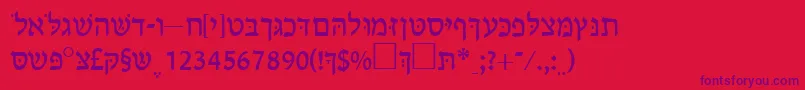 CabalosskRegular-Schriftart – Violette Schriften auf rotem Hintergrund