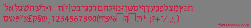 CabalosskRegular Font – Red Fonts on Gray Background