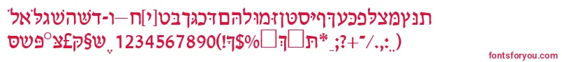 CabalosskRegular-fontti – punaiset fontit valkoisella taustalla