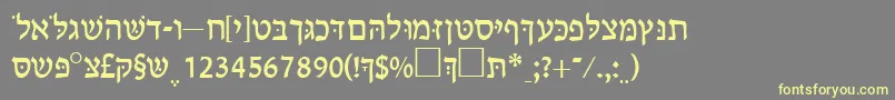 CabalosskRegular-fontti – keltaiset fontit harmaalla taustalla