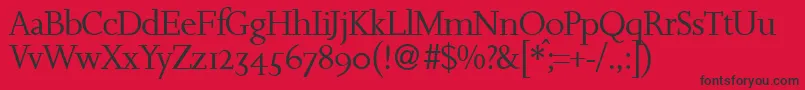 JosephlightdbNormal Font – Black Fonts on Red Background