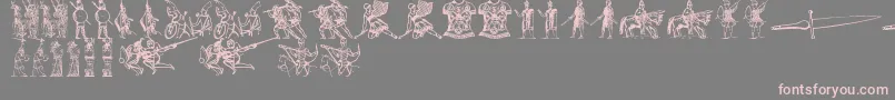 AncientWarriorsAndWeaponsTfb Font – Pink Fonts on Gray Background