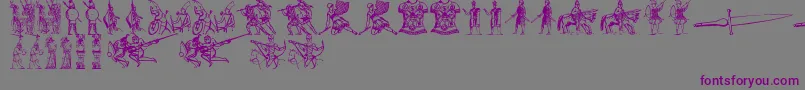 AncientWarriorsAndWeaponsTfb Font – Purple Fonts on Gray Background