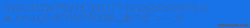 Everything-Schriftart – Braune Schriften auf blauem Hintergrund