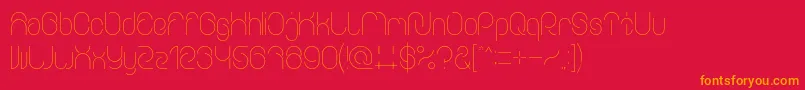 Everything Font – Orange Fonts on Red Background