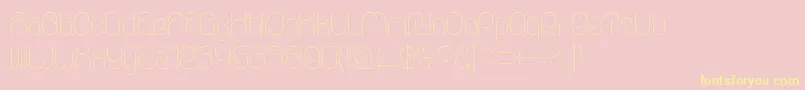 Everything-Schriftart – Gelbe Schriften auf rosa Hintergrund