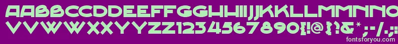 Junesn Font – Green Fonts on Purple Background