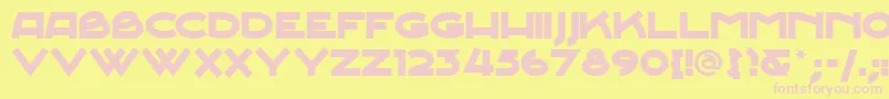 Junesn Font – Pink Fonts on Yellow Background